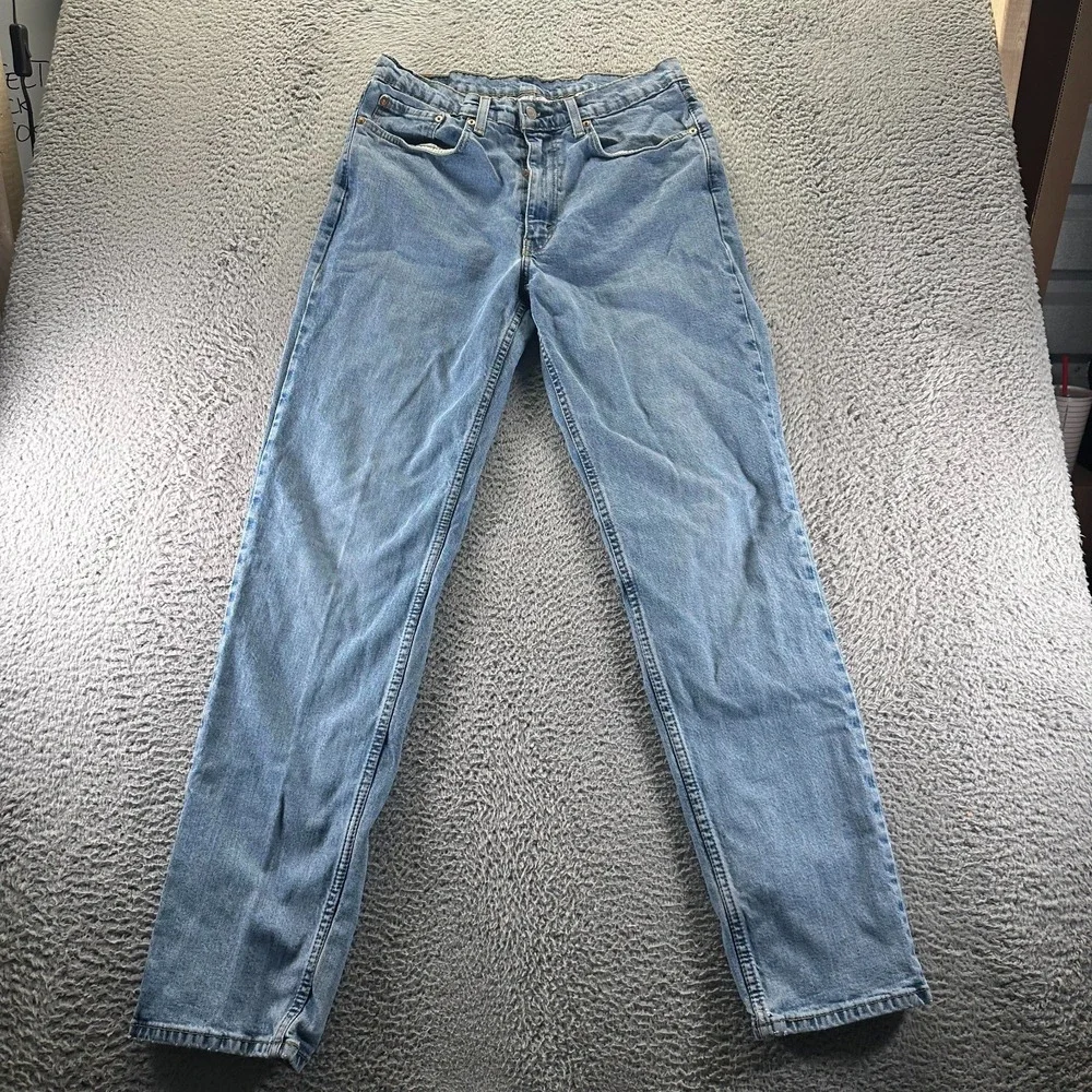 Levi's 550 Jeans Mens 34x36 Blue Cotton‎ Denim Straight Workwear Faded Stretch
